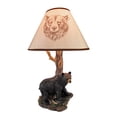 thumbnail image 1 of Lampe de Table Ours Noir et Arbre avec Abat-Jour de 20 Po., 1 of 5