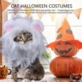thumbnail image 4 of Peluca de melena de león, disfraces para mascotas, sombrero para Halloween, Navidad, decoración para gatos gatitos, 4 of 5