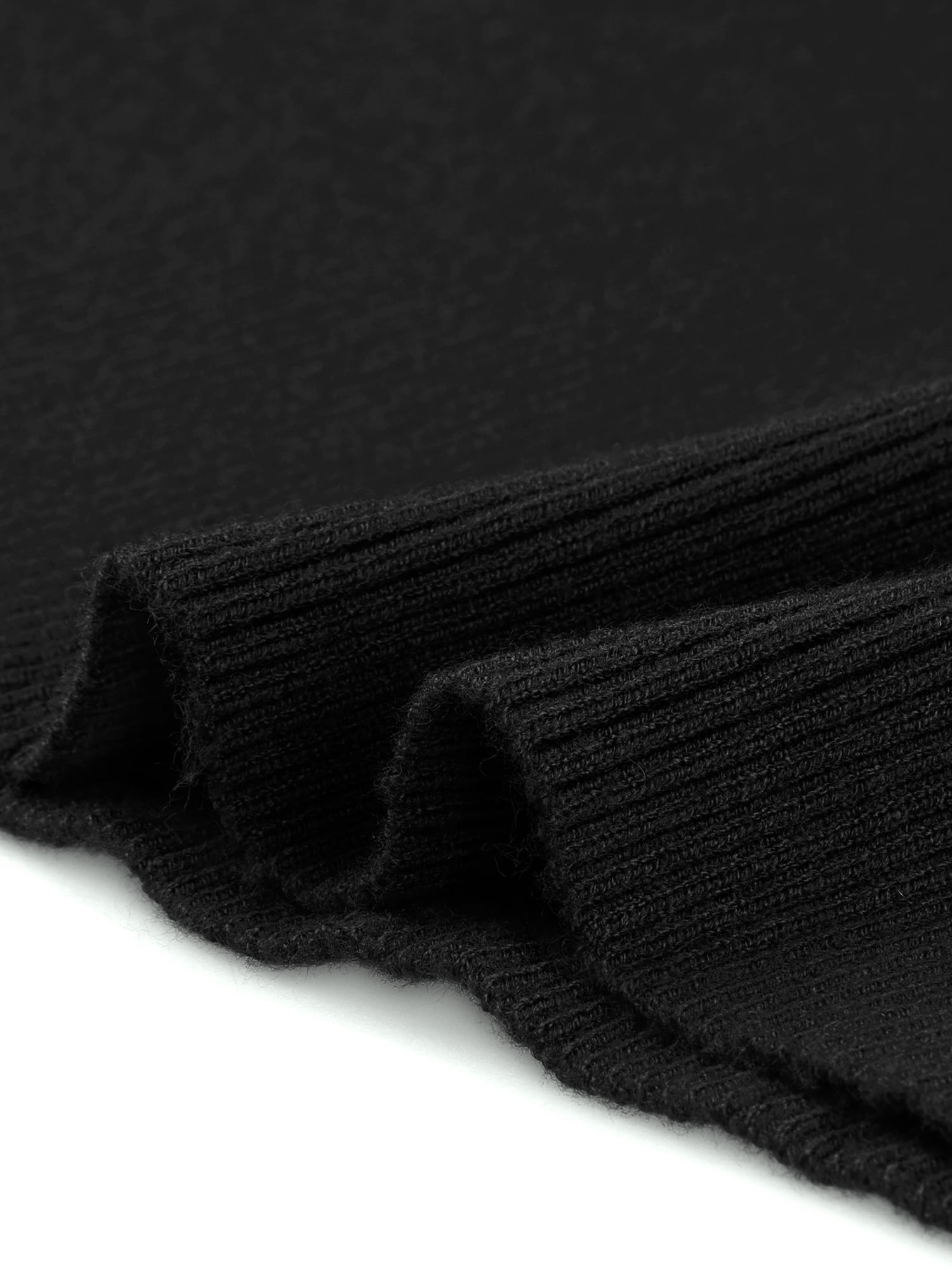 DARING DIVA Slim Fit Ribbed Knit Bodycon Sweater Dress L Black