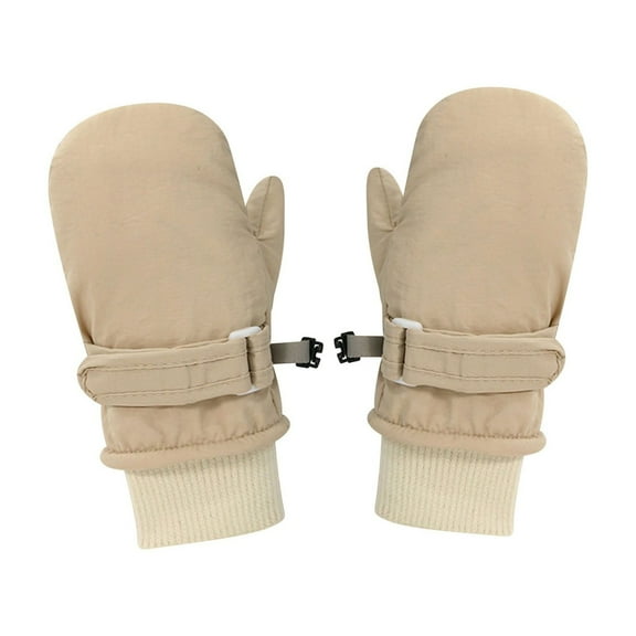 Otqutp Children Toddlers Boys Girls Solid Color Comfort Mittens Gloves Kids Mittens Winter Warm Lined Fleece Gloves Windrproof Snow Baby Glove(A,7-15 Years)