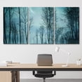 thumbnail image 3 of wall26 - 3 Piece Canvas Wall Art - Night Forest in Vintage Background - Modern Home Art Stretched and Framed Ready to Hang - 16"x24"x3 Panels, 3 of 5