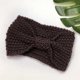 thumbnail image 3 of Accesorios para el cabello Qarigey para niña moda de invierno pajarita cálida gorro de punto trenzado marron oscuro, 3 of 3