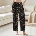 thumbnail image 5 of VONCOS Pajamas Womens Black Christmas String Lights Print Pants - Polyester, Elastic Waist with Side Pockets, Comfortable Holiday Loungewear for Adults (Sizes S-XXXL),Size S, 5 of 6