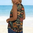thumbnail image 5 of Turilly Women's Floral Print Tanks Top Women's Floral Print Tank Top Casual Loose Sleeveless Blouse Elegant Flowy Summer Shirt For Ladies, 5 of 6
