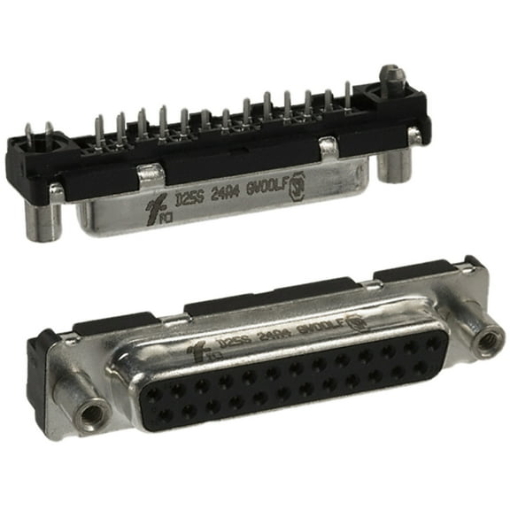 Pack of 5 D25S24A4GV00LF Connector 25 Position D-Sub Receptacle, Female Sockets :RoHS