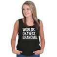 thumbnail image 4 of Worlds Okayest Grandma Funny Cute Tank Top Tee Shirt Women Brisco Brands X, 4 of 6