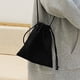 thumbnail image 4 of Bolso cruzado de pana portátil para mujer, de mano con cordón sólido, Mini informal, 4 of 4