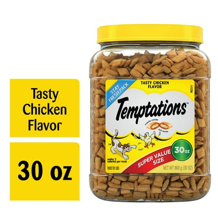 Temptations Classic Cat Treats Tasty Chicken Flavor, 30 Oz. Tub (Super Value Size)