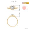 thumbnail image 4 of ANGARA Natural 0.5 Ct. Diamond Halo Ring in 14K Yellow Gold for Women (Ring Size: 3.5), 4 of 9
