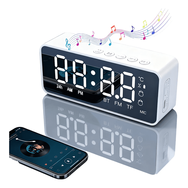 Reloj Parlante Despertador Digital Portátil Con Bocina