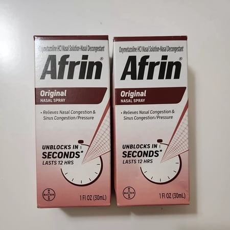 Afrin Original Maximum Strength 12 Hour Nasal Congestion Relief Spray, 90 Ml