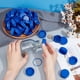 thumbnail image 3 of 50 Tapones de Plástico Azules para Botellas, de Rosca, 37.5 mm de Diámetro Interior. Tapas para Botellas y Jarras con Precinto de Seguridad. Tapones de Repuesto., 3 of 9