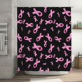 thumbnail image 5 of Rateoe Breast Cancer Awareness Shower Curtain - Fancy Bathroom Shower Curtain Sets - Waterproof Shower Curtain with Hooks with 12 Plastic Hooks 72x72 Inches, 5 of 5