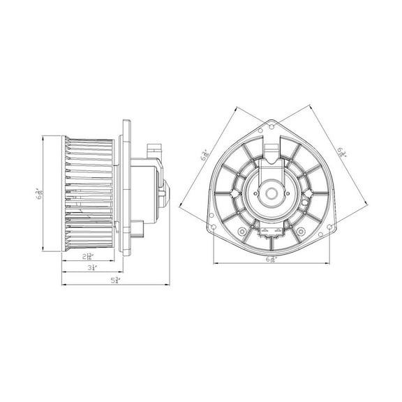 TYC 700206 HVAC Blower Motor Fits 2006 Ford Mustang