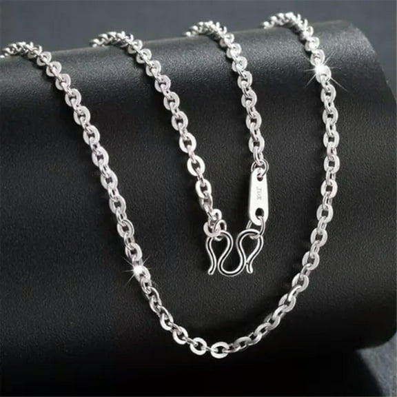 K-KED Pt950 Pure Platinum 950 Chain Necklace For Women 0.9mm/1.2mm/1.7mm Rolo Chain-50cm/19.6inch-2.5mm 7.4-7.5g