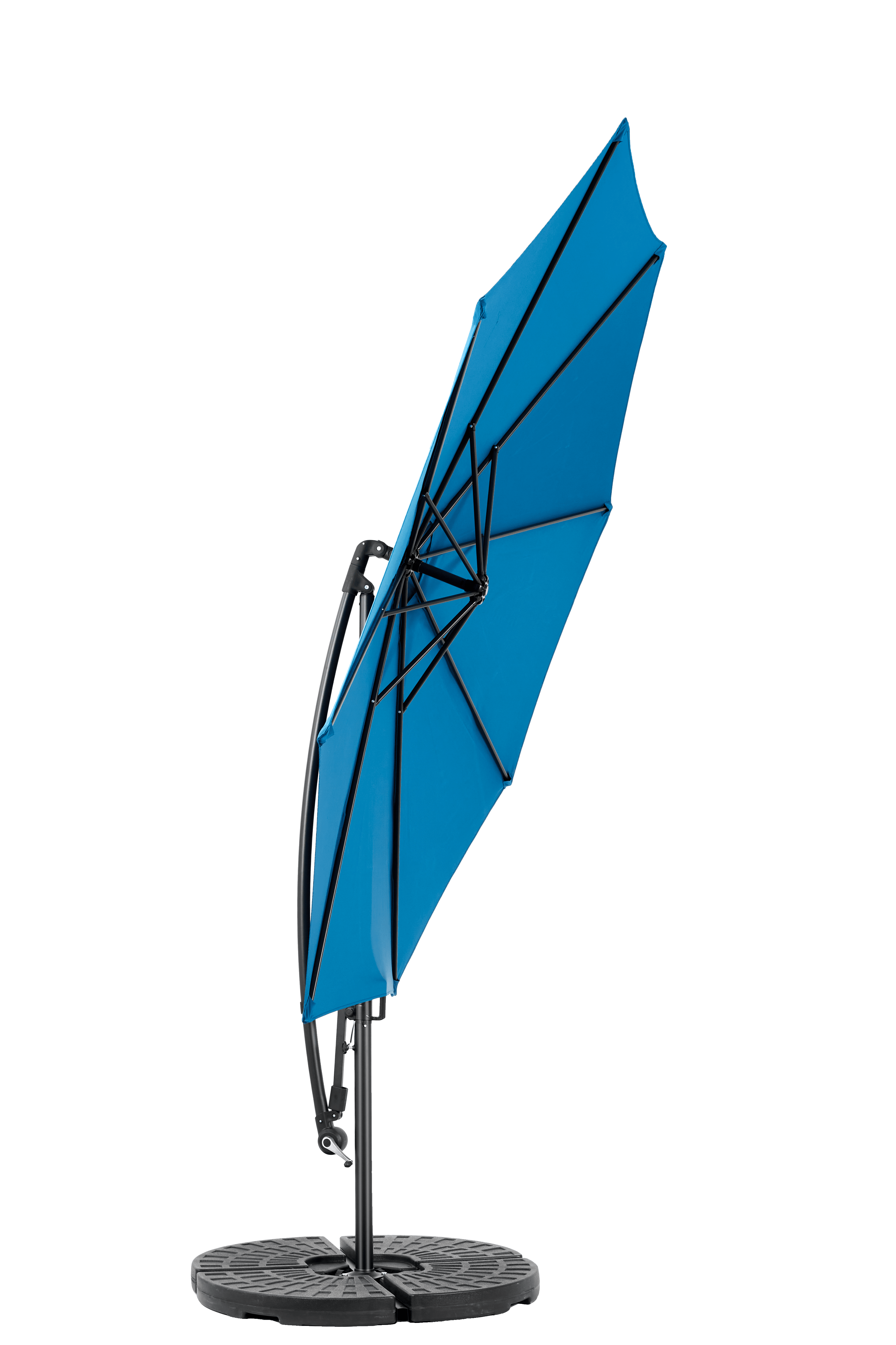 Offset Hanging Patio Umbrella 10-Foot with Easy Tilt and Crank, Outdoor Cantilever Umbrella for Backyard and Poolside, Dark Blue