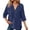 14ZA-Blue, variant on Sweatshirt for Women Knit Quarter Sleeve Button Front Pullover Solid Color Loose Lightweight Top Versatile Casual Outdoor