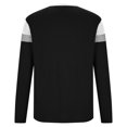 thumbnail image 5 of ZCFZJW Mens Striped Color Patchwork Crewneck Sweatshirts Casual Long Sleeve Regular Fit Graphic T-Shirts Trendy Cozy Athletic Pullover Tops XXL, 5 of 7