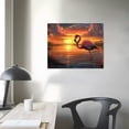 thumbnail image 4 of JRXY Flamingo Tropical Sunset Canvas Art - Home Decor Wall Art Print Poster Painting picture 3, 4 of 5
