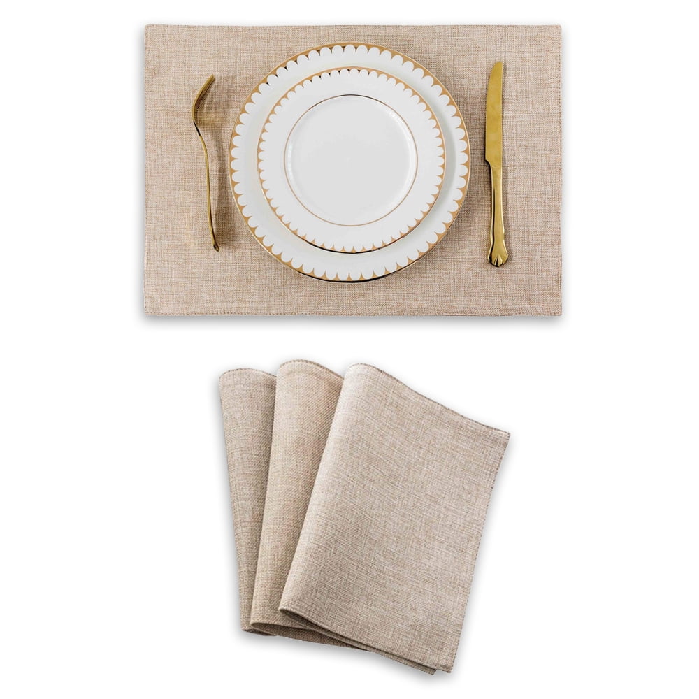 Set of 4 Heat Resistant Dining Table Place Mats Cloth Placemats Spring