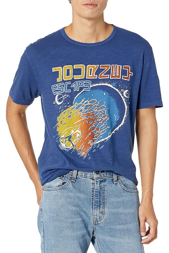 Mens Journey Escape Tee Medium Blue Depths