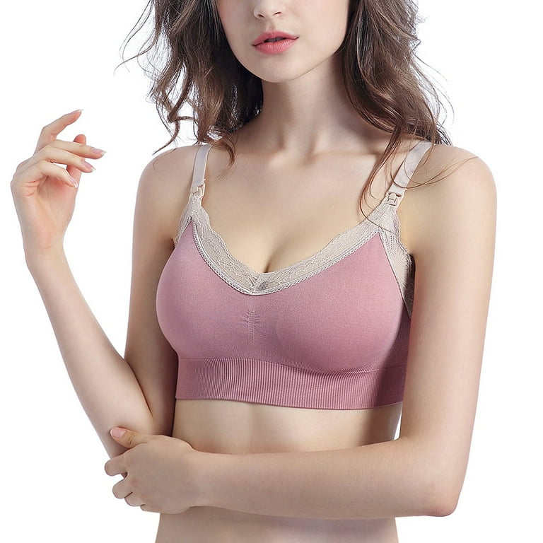 Bigersell Push-Up T-Shirt Bra Women 1 Piece Bra Everyday Underwear Solid  Color Lace Thin Bra Women Size Padded Bra with Straps, Style 1971, 40B
