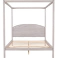 thumbnail image 5 of Canopy Bed, Queen Size Platform Bed Frame with Headboard and Support Legs, Solid Wood Kind Size Canopy Platform Bed, 5 of 7