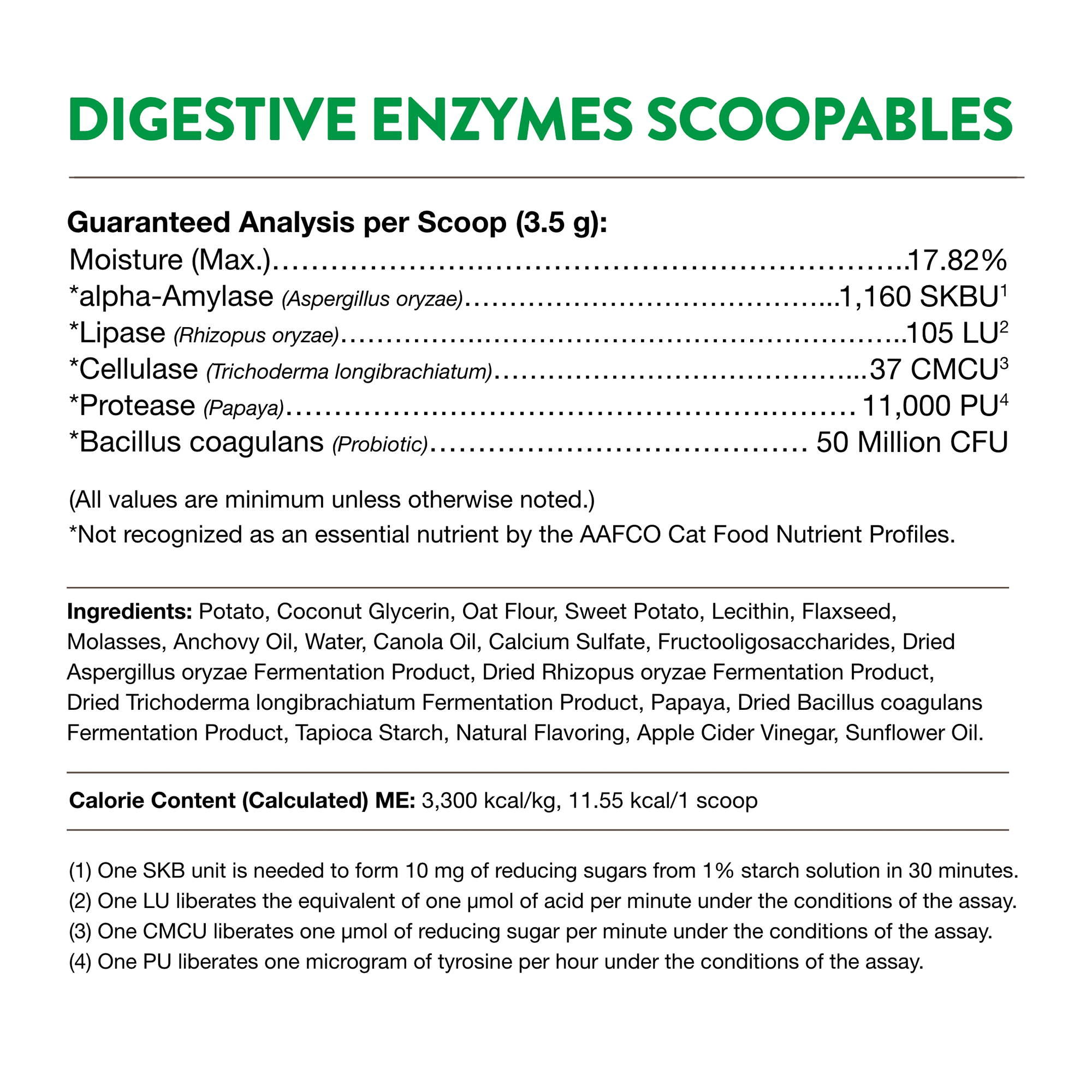 NaturVet Scoopables Digestive Enzymes, Cat Supplements, 45 Scoops