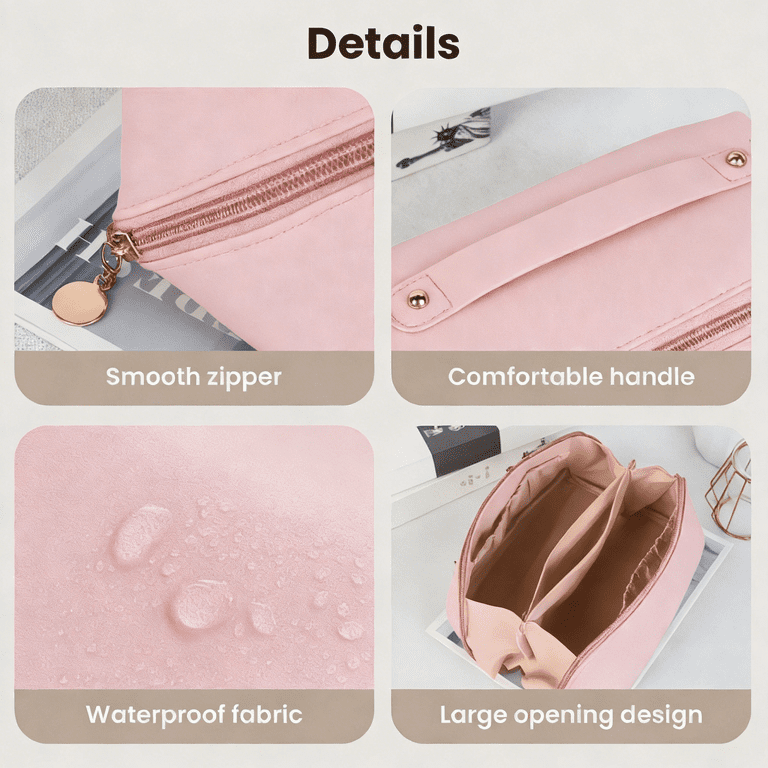Waterproof Makeup Organizer with Divider photo 3