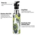 thumbnail image 3 of Yayeee 20oz Insulated Water Bottle Double Wall Stainless Steel with Flip Straw Lid, Gray Floral, 3 of 7