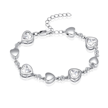 Crystal Heart Cremation Bracelet for Ashes - Stainless Steel Urn Bangles for Pet/Human Ashes - Birthstone Memorial Keepsake Ash Jewelry