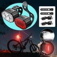 thumbnail image 2 of PVCS Bicycle Lights Bicycle Headlights Tail Lights Set Mountain Bike Lights, 2 of 9