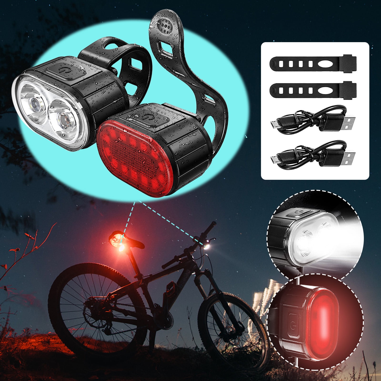 Head and tail lights for bicycles hotsell