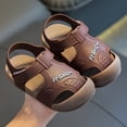 thumbnail image 2 of KPOPLK Toddler Girls Sandals Little Girls Kids Summer Shoes Toddler Sandals Size 9,Brown, 2 of 5