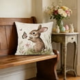 thumbnail image 4 of Funda de almohada de lino, almohada de Pascua con estampados de conejos y huevos de Pascua, fundas de almohada decorativas, fundas de cojín para sofá, sofá, decoración de Pascua para el hogar, juegos, 4 of 6