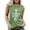 Green, variant on Womens Skull Graphic Tops Figure Print Sleeveless Crewneck Casual Loose Fit Tank Tee Trendy Fashion T Shirts Daily Clothes