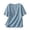 Blue, variant on Women's Round Neck Short Sleeve T Shirt with Arrow Embroidery Casual Summer Loose Fit Tops,XXL