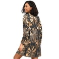 thumbnail image 2 of FORMRS Womens Long Sleeve Nightgowns Crew Neck Sleep Shirt Soft Pajamas Sizes S-3XL, Metallic Flower, 2 of 8