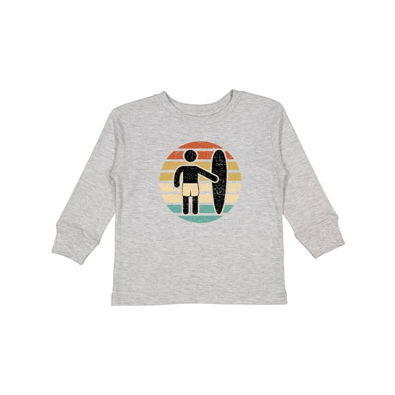 Inktastic Surfing Retro Sunset for Surfer Boys or Girls Long Sleeve Toddler T-Shirt