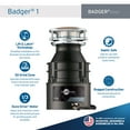 thumbnail image 2 of InSinkErator Badger 1 CORD 1/3 HP Continuous Feed Garbage Disposal with Power Cord, 2 of 9