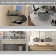 thumbnail image 3 of CASAINC 21" Concrete Egg Shaped Bathroom Vessel Sink with Drain, Mottled Bluish Gray, 3 of 8