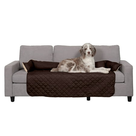 UPC: 0842229100440 | FurHaven Pet Furniture Cover | Sofa Buddy Reversible Furniture Cover Protector Pet Bed for Dogs & Cats Espresso/Clay Extra Large
