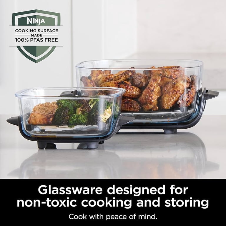 Ninja, Air Fryer, FN101GY, 4-Qt & 6-Cup Glass Containers - Walmart.com