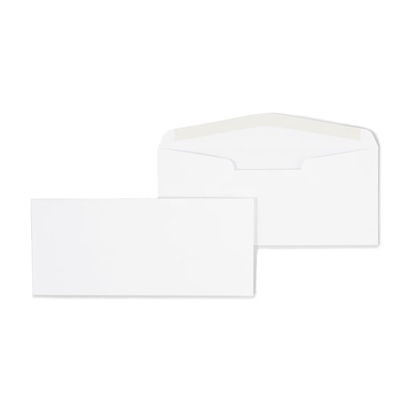 Staples Premium Diagonal-Seam Gummed #10 Envelopes White 500/Box 321554