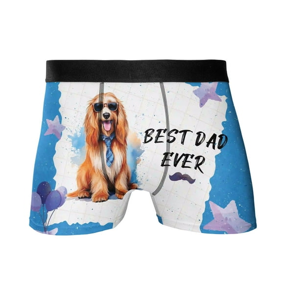 Happy Father's Day Best Afghan Hound Cool Dad Ever All Over Print Boxer Briefs Underwear for Men Dad Dog Lover - 12007