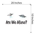 thumbnail image 4 of Are We Alone Aliens 2 Spaceships Mars Planets Outer Space Science Fiction Stranger Teddy Bear Dino Dinosaurs Tractor Trucks Airplane Holiday Decorating Ideas Wall Decal Sticker - Size: 20 In X 10 In, 4 of 5