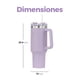 thumbnail image 4 of Termo para Cafe y Agua de Acero Inoxidable GAON Doble Pared 1 L Morado, 4 of 5