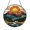 Acrylic 3.5 Inch, variant on Stained Glass Mountain Sunset Suncatcher Window Hanging, Warm Evening Landscape Home Window Decor