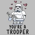 thumbnail image 2 of Men's Star Wars Valentine's Day You're A Trooper Long Sleeve Shirt Athletic Heather Large, 2 of 4