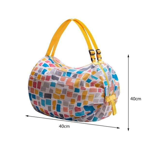 Bolsa de supermercado portátil plegable impermeable ecológica para viajes de compras (D) Sywqhk Libre de BPA
